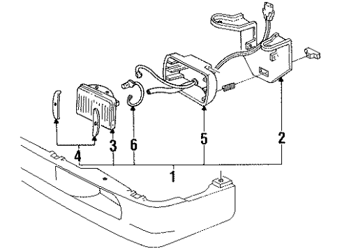 1992 GMC Sonoma Fog Lamps Diagram