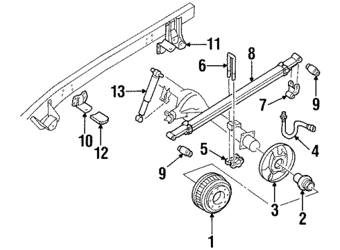 1992 GMC C3500 Rear Brakes Diagram