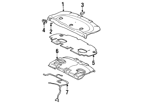 2003 Oldsmobile Aurora Interior Trim - Rear Body Diagram 1 - Thumbnail