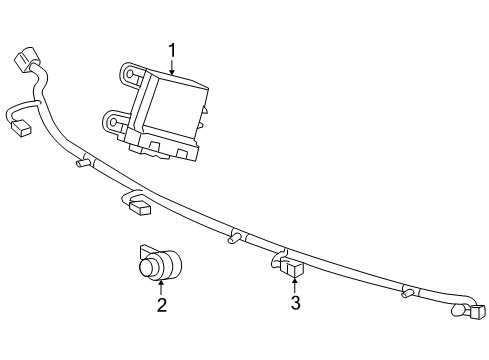 2010 Cadillac SRX Parking Aid Diagram 1 - Thumbnail