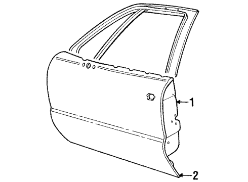 1998 Buick LeSabre Front Door, Body Diagram