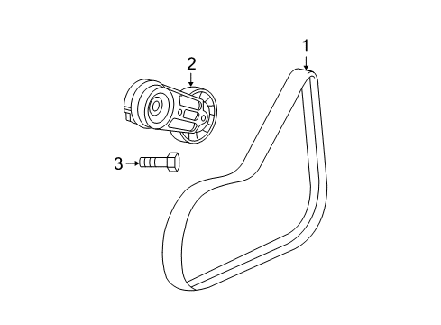 2006 Chevy HHR Belts & Pulleys, Maintenance Diagram 1 - Thumbnail