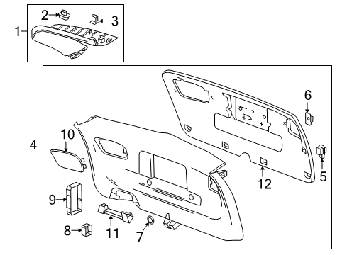 2019 Buick Regal TourX Interior Trim - Lift Gate Diagram