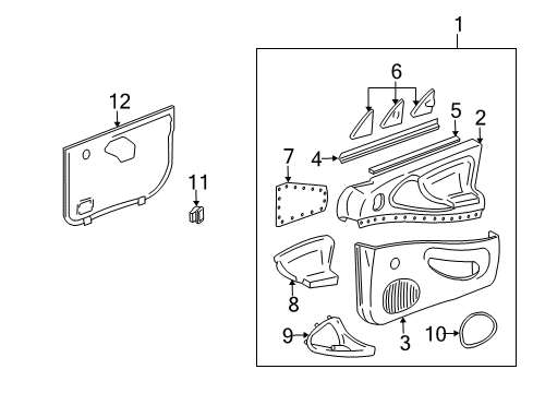 1997 Chevy Cavalier Door & Components, Electrical Diagram 3 - Thumbnail