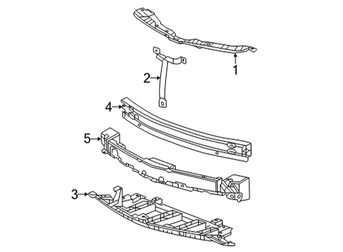 2022 Chevy Bolt EUV Stiffener, Front Bpr Fascia Lwr Diagram for 42786675