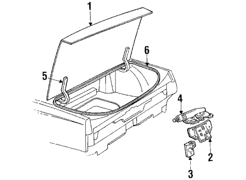 1988 Oldsmobile Delta 88 Hge Assembly, C/Lid Diagram for 20737517