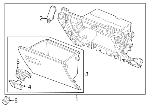 2023 Chevy Silverado 1500 Glove Box Diagram 2 - Thumbnail