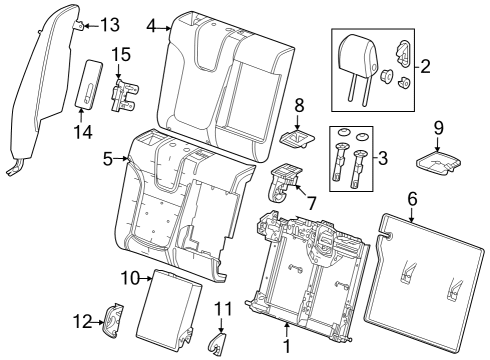 2024 Buick Encore GX Rear Seat Components Diagram 2 - Thumbnail