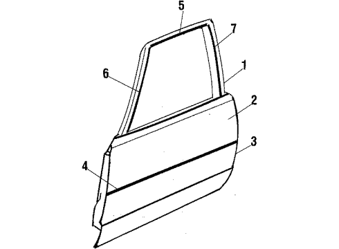 1986 Pontiac Bonneville Mirror,Outside Rear View Diagram for 20131870