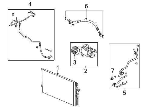 2006 Saturn Ion A/C Condenser, Compressor & Lines Diagram 2 - Thumbnail