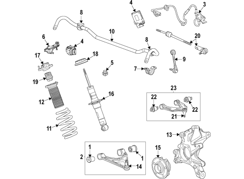 2023 Chevy Corvette Accelerometer Assembly, Elek Susp Rr Vert Diagram for 84842054