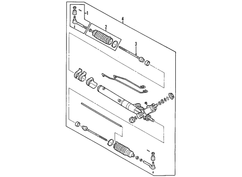 1999 Buick Park Avenue P/S Pump & Hoses, Steering Gear & Linkage Diagram 1 - Thumbnail