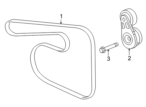 2023 GMC Acadia Belts & Pulleys  Diagram 1 - Thumbnail