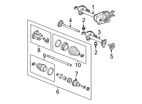 2013 GMC Savana 3500 Carrier & Front Axles Diagram