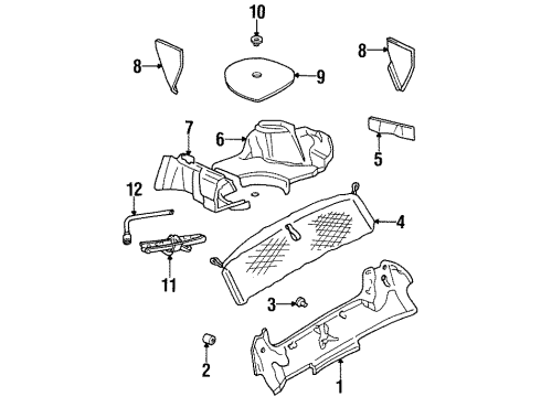 1997 Chevy Lumina Interior Trim - Rear Body Diagram 2 - Thumbnail