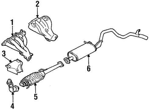 1998 Chevy Tracker Gasket,Exhaust Manifold Diagram for 91173897