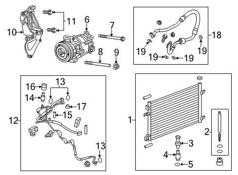 2014 Chevy Impala A/C Condenser, Compressor & Lines Diagram 1 - Thumbnail