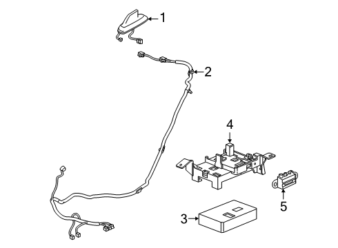 2017 GMC Savana 3500 Communication System Components Diagram