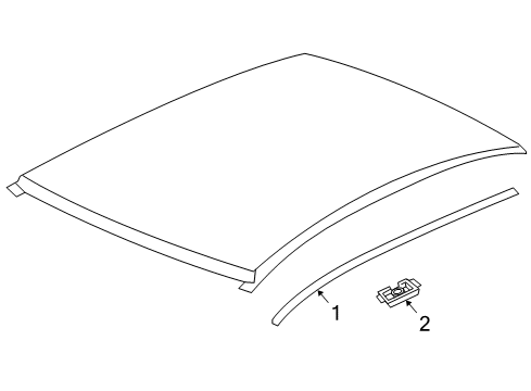 2012 Chevy Cruze Molding Assembly, Roof Drip Diagram for 95992527