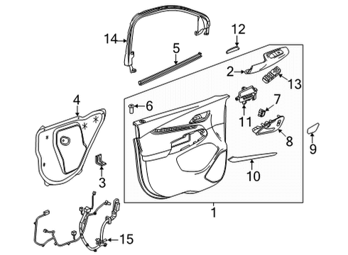 2023 Chevy Bolt EUV Plate, Front S/D A/Rst Sw Mt *Black Diagram for 42783138