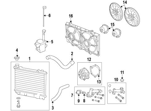 2017 Chevy Caprice Motor Asm,Engine Cooling Fan Diagram for 19355766