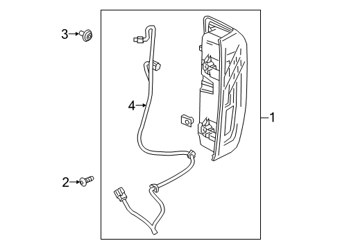 2022 GMC Sierra 1500 Tail Lamps Diagram 1 - Thumbnail