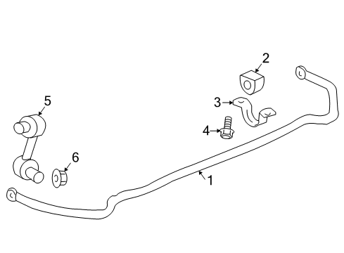 2014 Chevy Camaro Clamp, Rear Stabilizer Shaft Diagram for 22904642