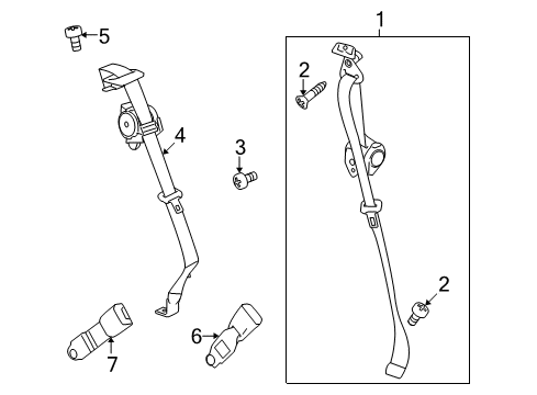 2008 Saturn Vue Seat Belt Diagram 3 - Thumbnail