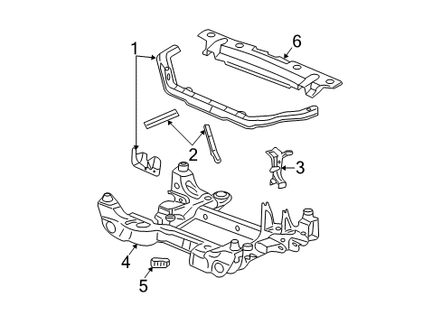 2003 Cadillac CTS Radiator Support Diagram