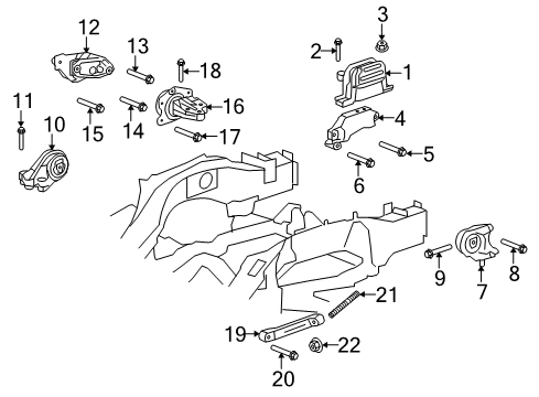 2016 Chevy Equinox Engine & Trans Mounting Diagram 2 - Thumbnail