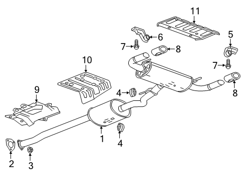 2020 Buick Envision MUFFLER ASM,EXH (W/ EXH PIPE) Diagram for 84812164