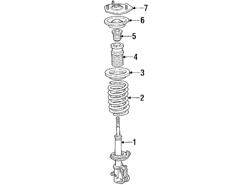 1996 Oldsmobile Silhouette Struts & Suspension Components - Front Diagram