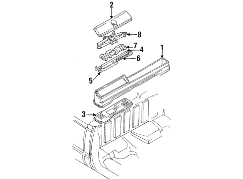 1994 GMC K3500 Interior Trim - Cab Diagram 8 - Thumbnail