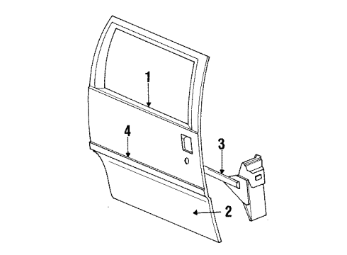 1992 Oldsmobile Silhouette MOLDING A Diagram for 10186560