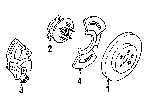 1994 Cadillac Seville Front Brakes Diagram