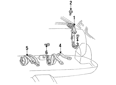 1996 Oldsmobile Achieva Rear Seat Belts Diagram