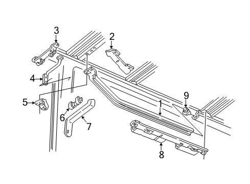 1993 Chevy Astro Sliding Door Hardware Diagram 2 - Thumbnail