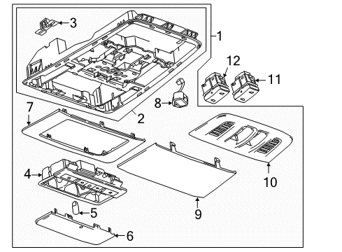 2013 Buick Verano Switch,Sun Roof Tilt Position Diagram for 13273243