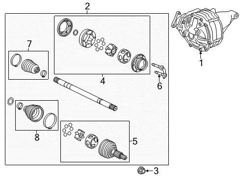 2011 Cadillac CTS Axle & Differential - Rear Diagram 1 - Thumbnail