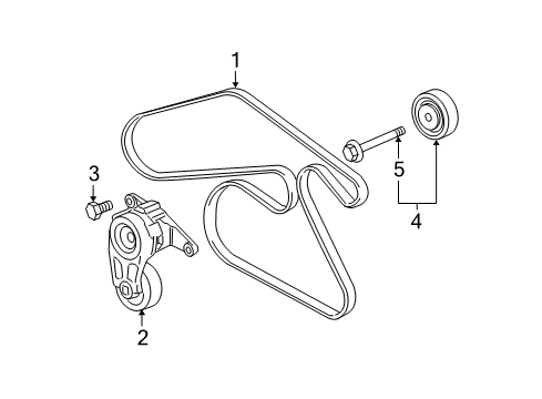 2008 Buick LaCrosse Belts & Pulleys, Cooling Diagram 1 - Thumbnail