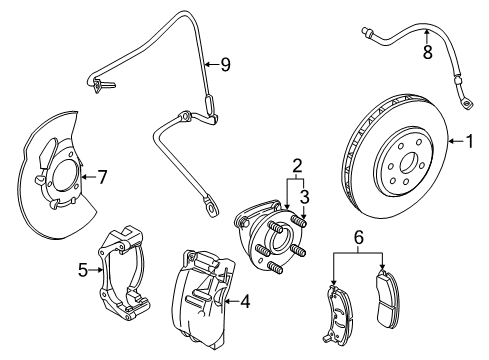 2014 Cadillac CTS Brake Components, Brakes Diagram 4 - Thumbnail