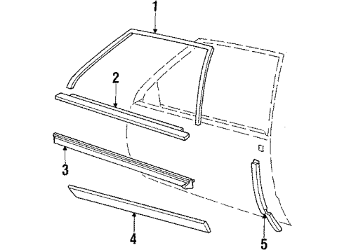 1985 Oldsmobile 98 Mirror,Outside Rear View Diagram for 20487089