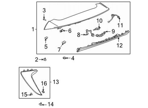 2021 Buick Envision NUT,R/END SPLR Diagram for 11602129