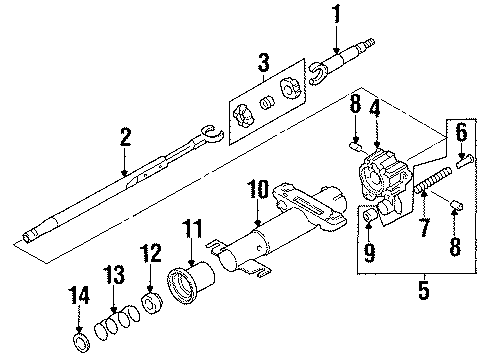 1999 Oldsmobile Aurora Shaft & Internal Components Diagram