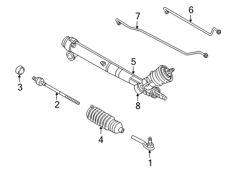 2001 Chevy Corvette Gear Kit,Steering (Remanufacture) Diagram for 26075933