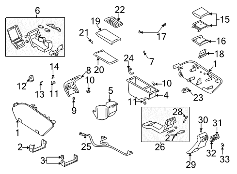 2000 Buick LeSabre Front Console Diagram