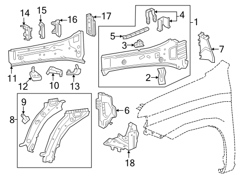 2023 Chevy Silverado 1500 Inner Components  Diagram