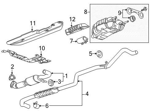 2014 Chevy Volt Exhaust Components Diagram