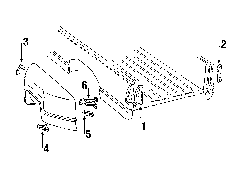 1989 Chevy C3500 Combination Lamps Diagram