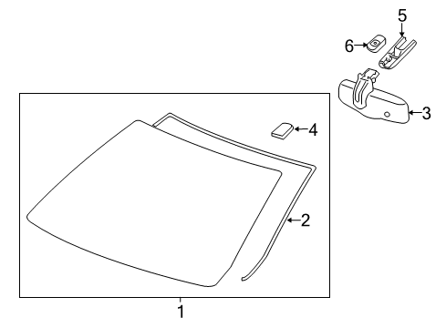 2015 Chevy Captiva Sport Windshield Glass Diagram